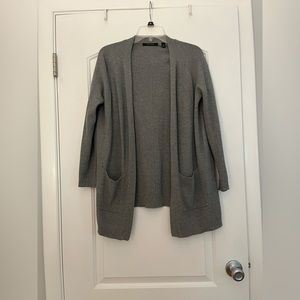 Cyrus Gray Long Sleeve Ribbed Cozy Pocket Cardigan